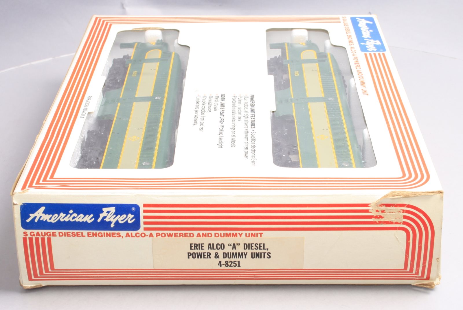 American Flyer 4-8251 S Gauge Erie Alco AA Diesel Locomotive Set LN/Box