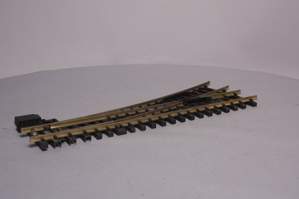 Aristo-Craft 30380 G Brass Left Hand 10' Wide Radius Manual Switch Turnout NIB