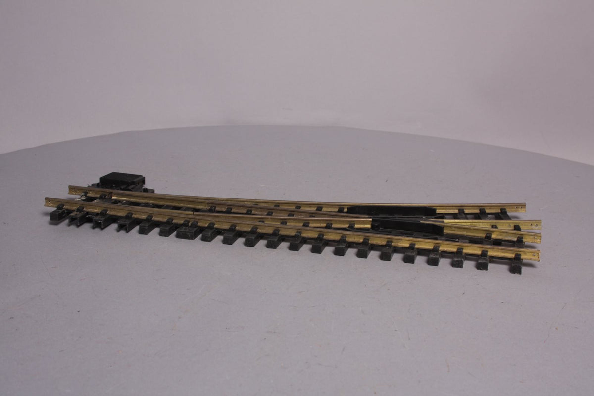 Aristo-Craft 30380 G Brass Left Hand 10' Wide Radius Manual Switch Turnout NIB