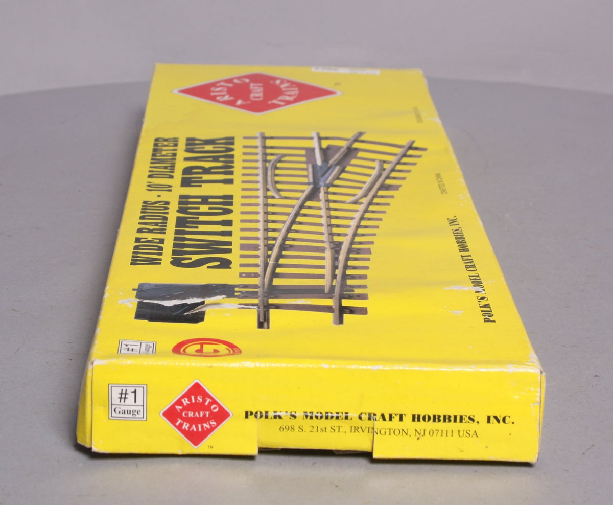 Aristo-Craft 30380 G Brass Left Hand 10' Wide Radius Manual Switch Turnout NIB