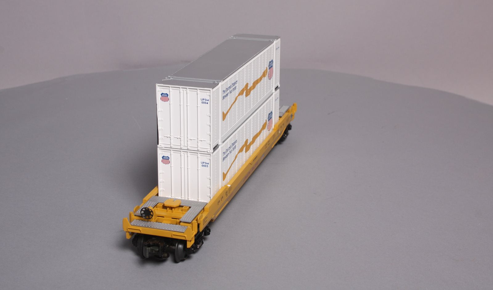 MTH 30-7005B O Gauge Union Pacific Flat with UP Doublestack LN/Box