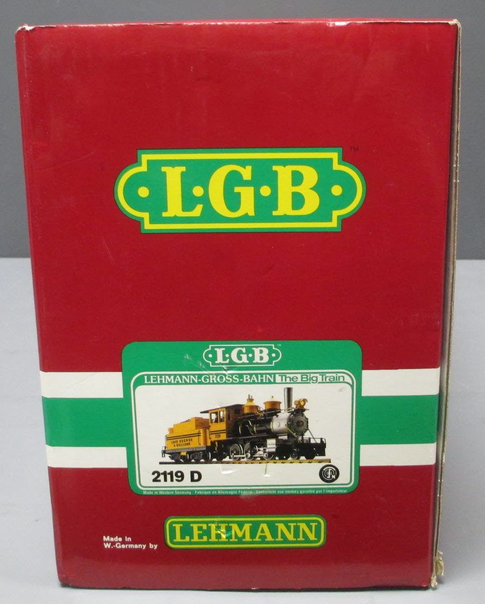 LGB 2119D G Scale Lake George and Boulder 2-6-0 Mogul Steam Locomotive & Tender LN/Box