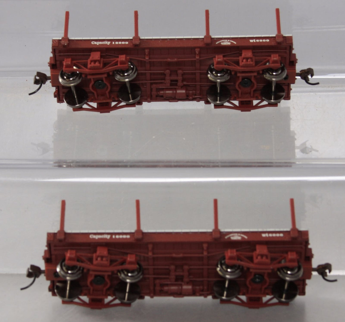 Bachmann 26511 On30 Data Only Oxide Red 18' Flat Car (Set of 2) MT/Box
