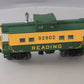 Lionel 6-83358 O Reading Northeast Style Caboose Green/Yellow
