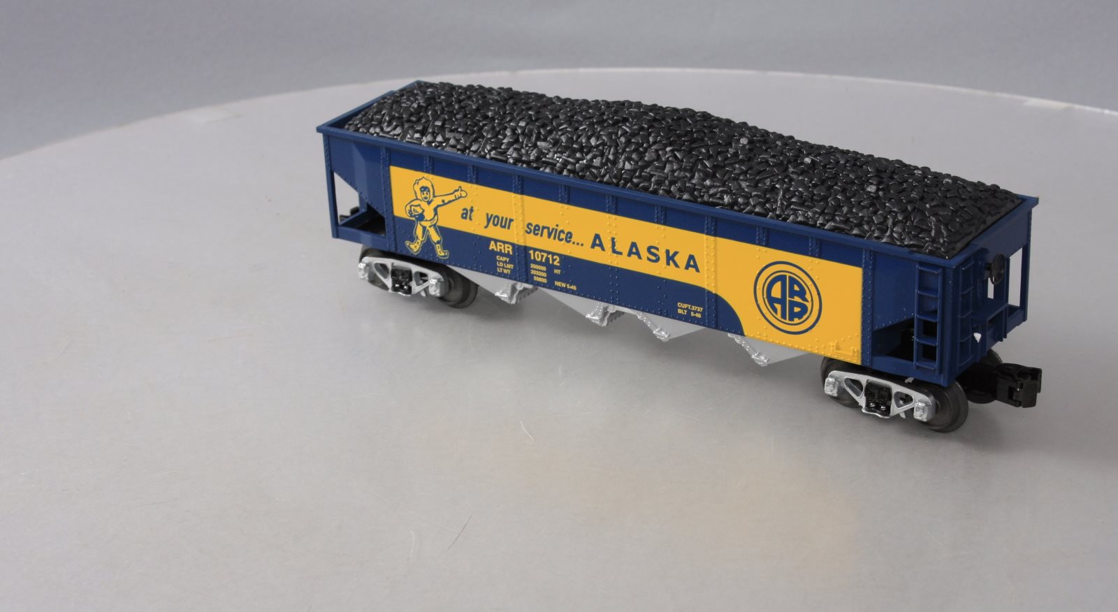MTH 30-75397 O Alaska 4-Bay Hopper Car w/ Coal Load