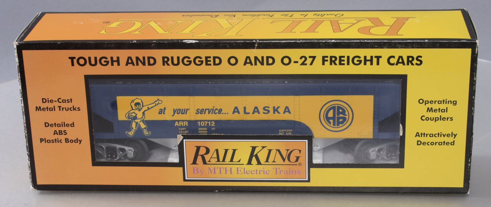 MTH 30-75397 O Alaska 4-Bay Hopper Car w/ Coal Load