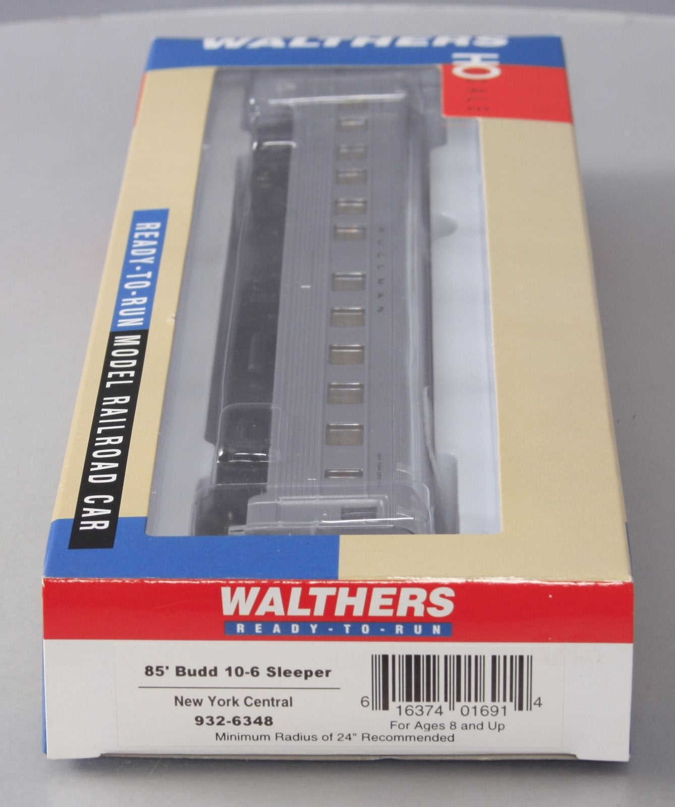 Walthers 932-6348 HO Scale New York Central Budd 10-6 Sleeper Car LN/Box