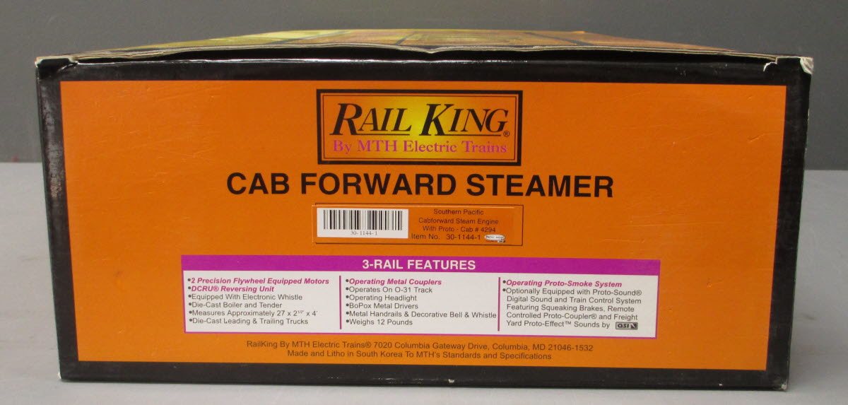 MTH 30-1144-1 O Gauge SP 4-8-8-2 Cab Forward Steam Locomotive & Tender w/PS1 LN/Box