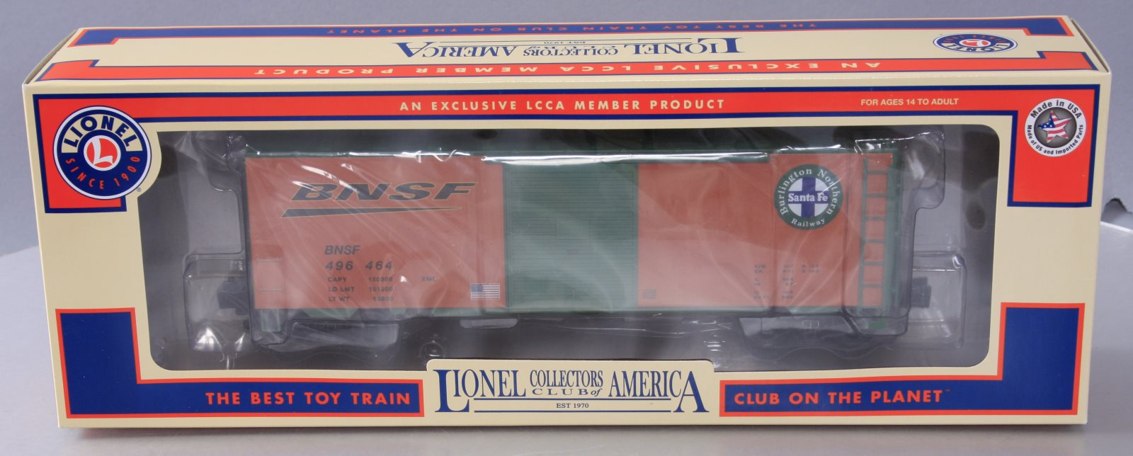 Lionel 3-18520 LionScale LCCA BNSF PS1 Boxcar #496464 LN/Box