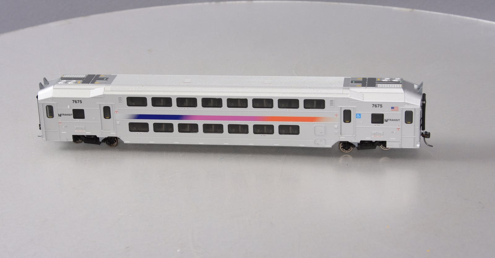 Atlas 20004128 HO New Jersey Transit Multi-level Commuter Coach Trailer #7675