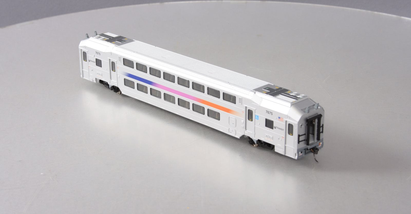 Atlas 20004128 HO New Jersey Transit Multi-level Commuter Coach Trailer #7675