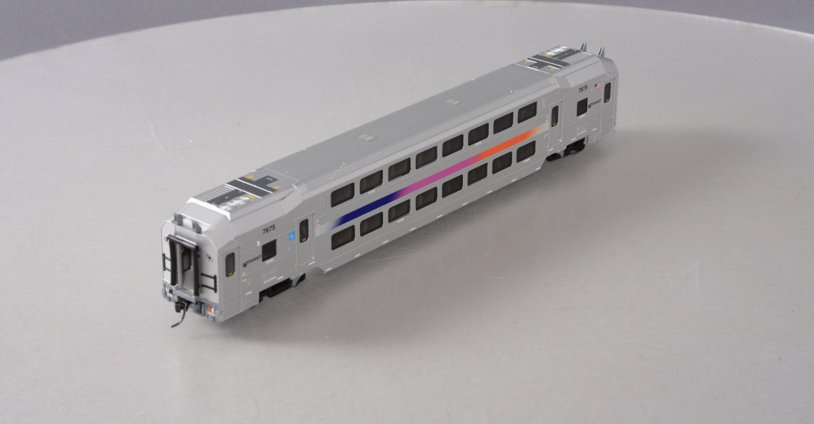Atlas 20004128 HO New Jersey Transit Multi-level Commuter Coach Trailer #7675