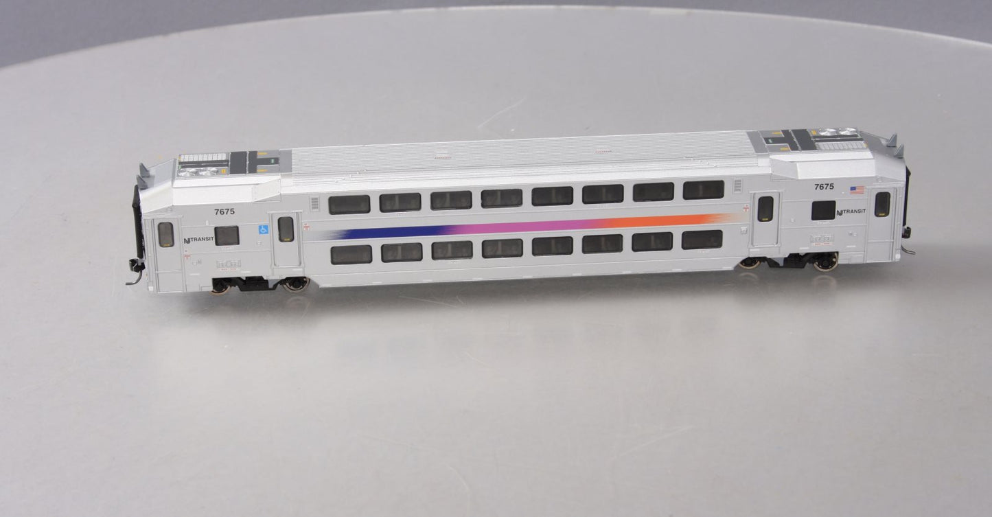 Atlas 20004128 HO New Jersey Transit Multi-level Commuter Coach Trailer #7675