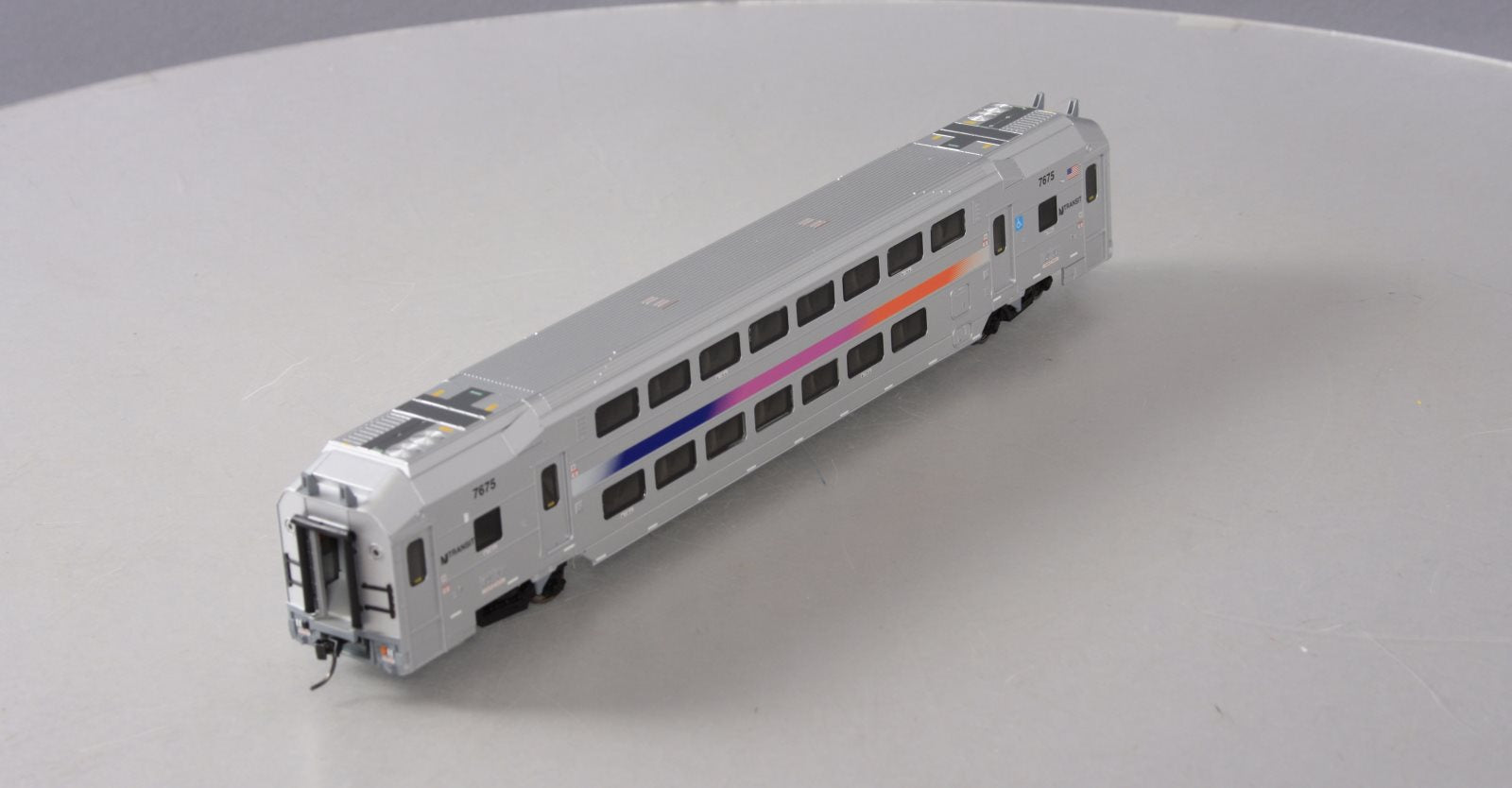 Atlas 20004128 HO New Jersey Transit Multi-level Commuter Coach Trailer #7675