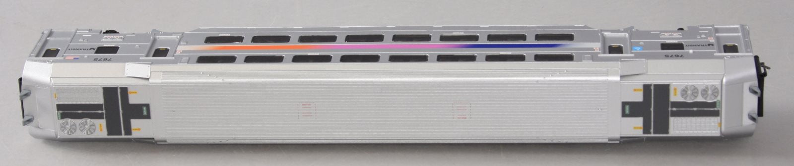 Atlas 20004128 HO New Jersey Transit Multi-level Commuter Coach Trailer #7675