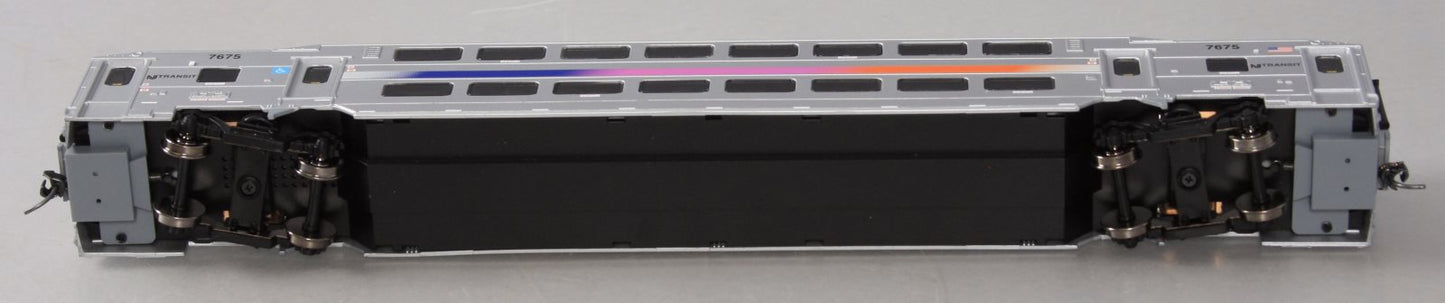 Atlas 20004128 HO New Jersey Transit Multi-level Commuter Coach Trailer #7675