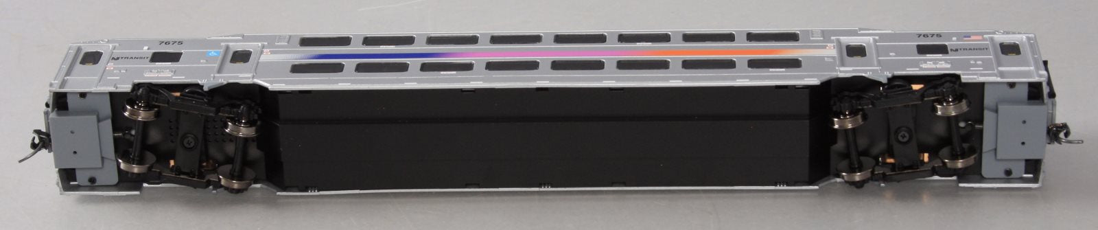 Atlas 20004128 HO New Jersey Transit Multi-level Commuter Coach Trailer #7675