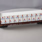 MTH 20-98659 BNSF Flat Car w/Bulkheads w/Covered Wood Load V2