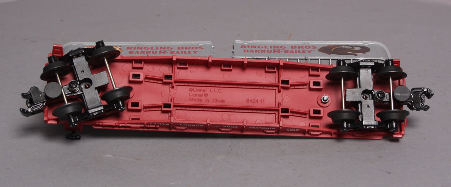 K-Line 6-21471 O Gauge Ringling Bros. Flat Car With 2 Trailers LN/Box