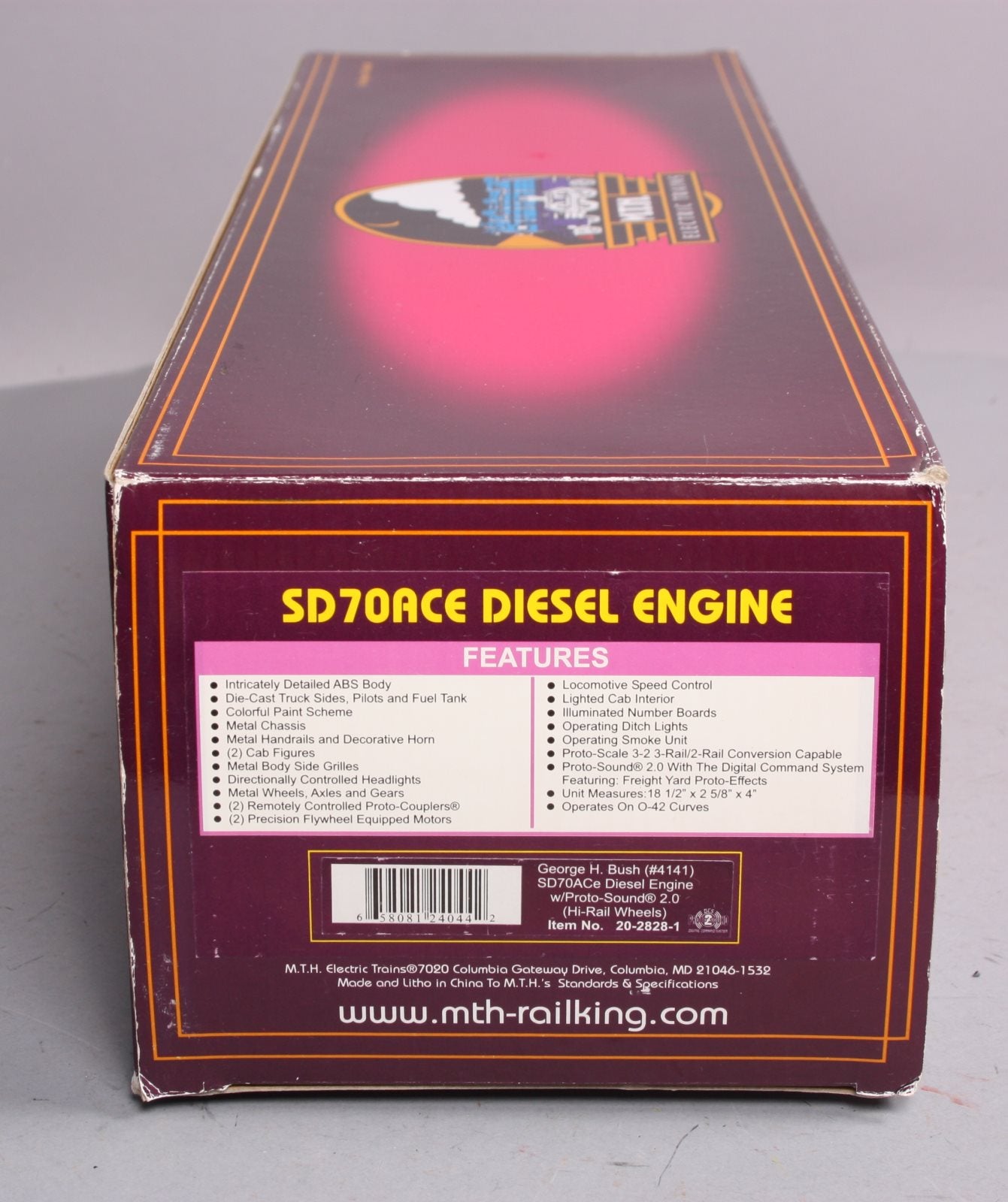 MTH 20-2828-1 O George H. Bush SD70ACe Diesel Engine w/PS 2.0 #4141 (Hi-Rail)