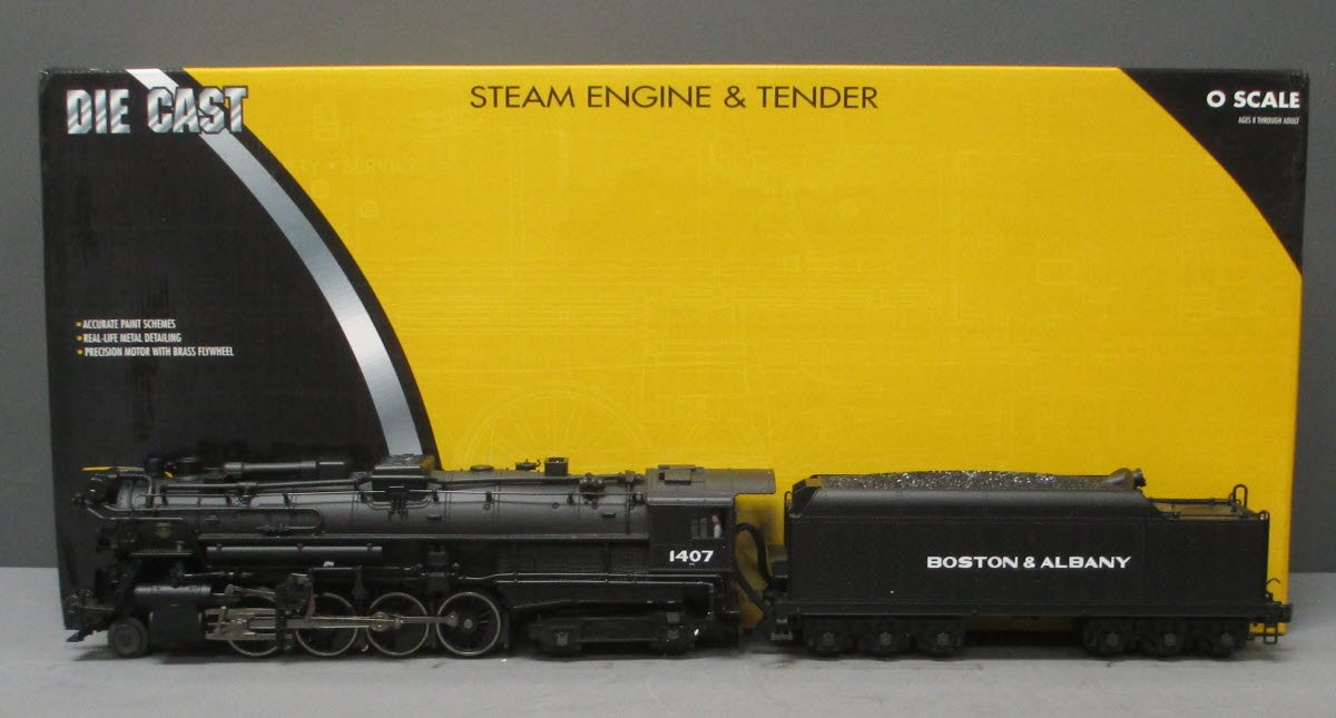 K-Line K3670-1407W O Gauge B&A Berkshire 2-8-4 Steam Locomotive w/Cruise #1407 NIB