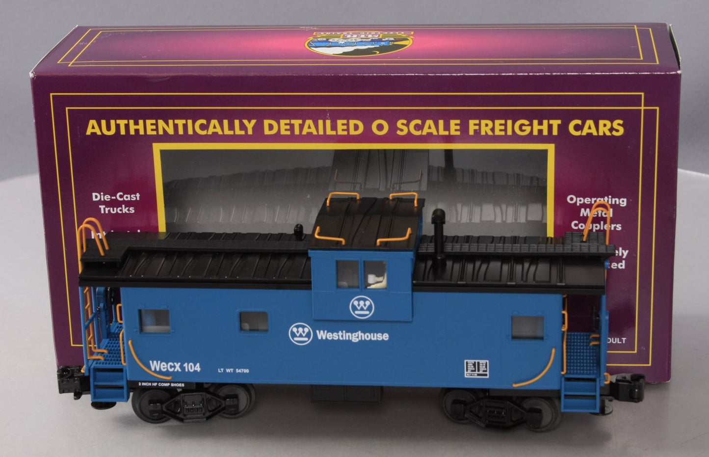 MTH 20-91074 Westinghouse Illuminated Extenended Vision Caboose #104 LN/Box
