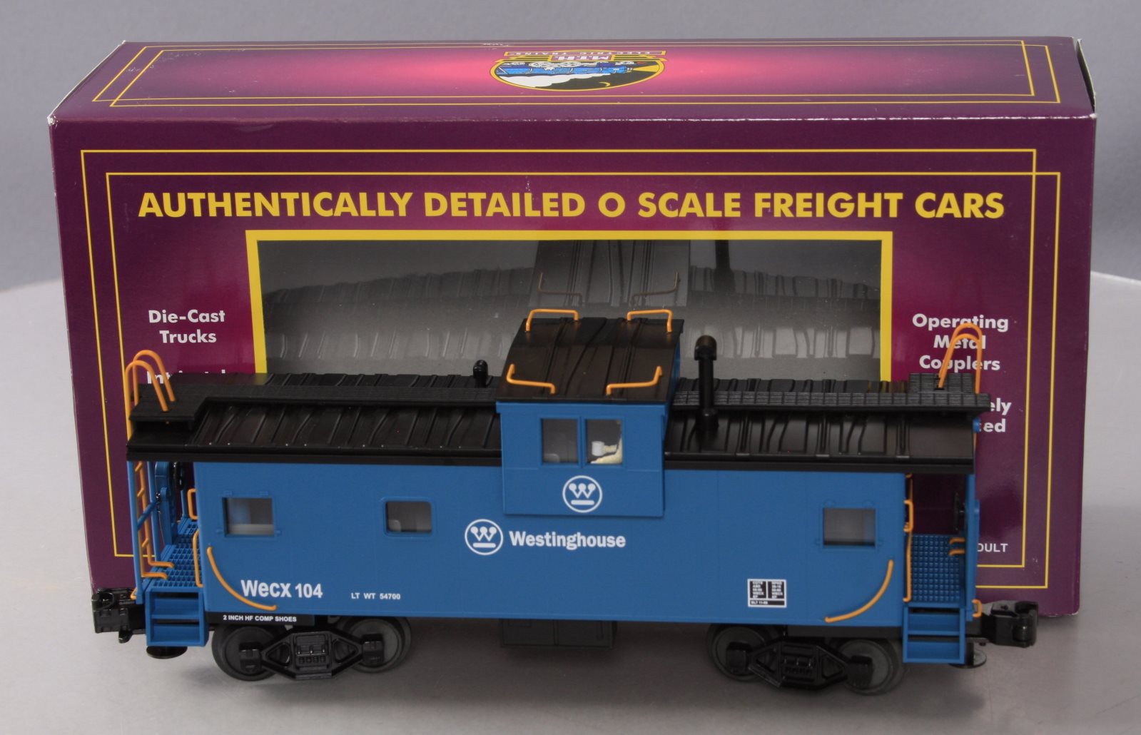 MTH 20-91074 Westinghouse Illuminated Extenended Vision Caboose #104 LN/Box
