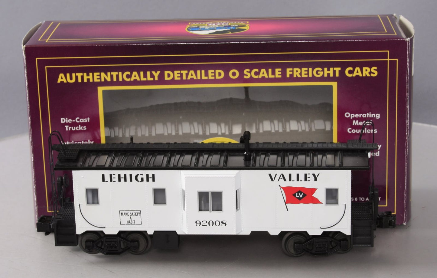 MTH 20-91229 Lehigh Valley Bay Window Caboose #92008 EX/Box