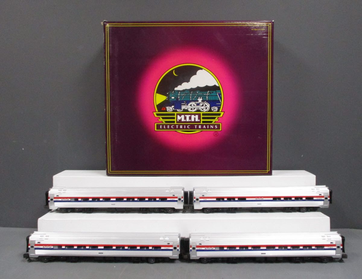 MTH 20-6519 O Amtrak Amfleet Passenger Car Set (Set of 4) LN/Box