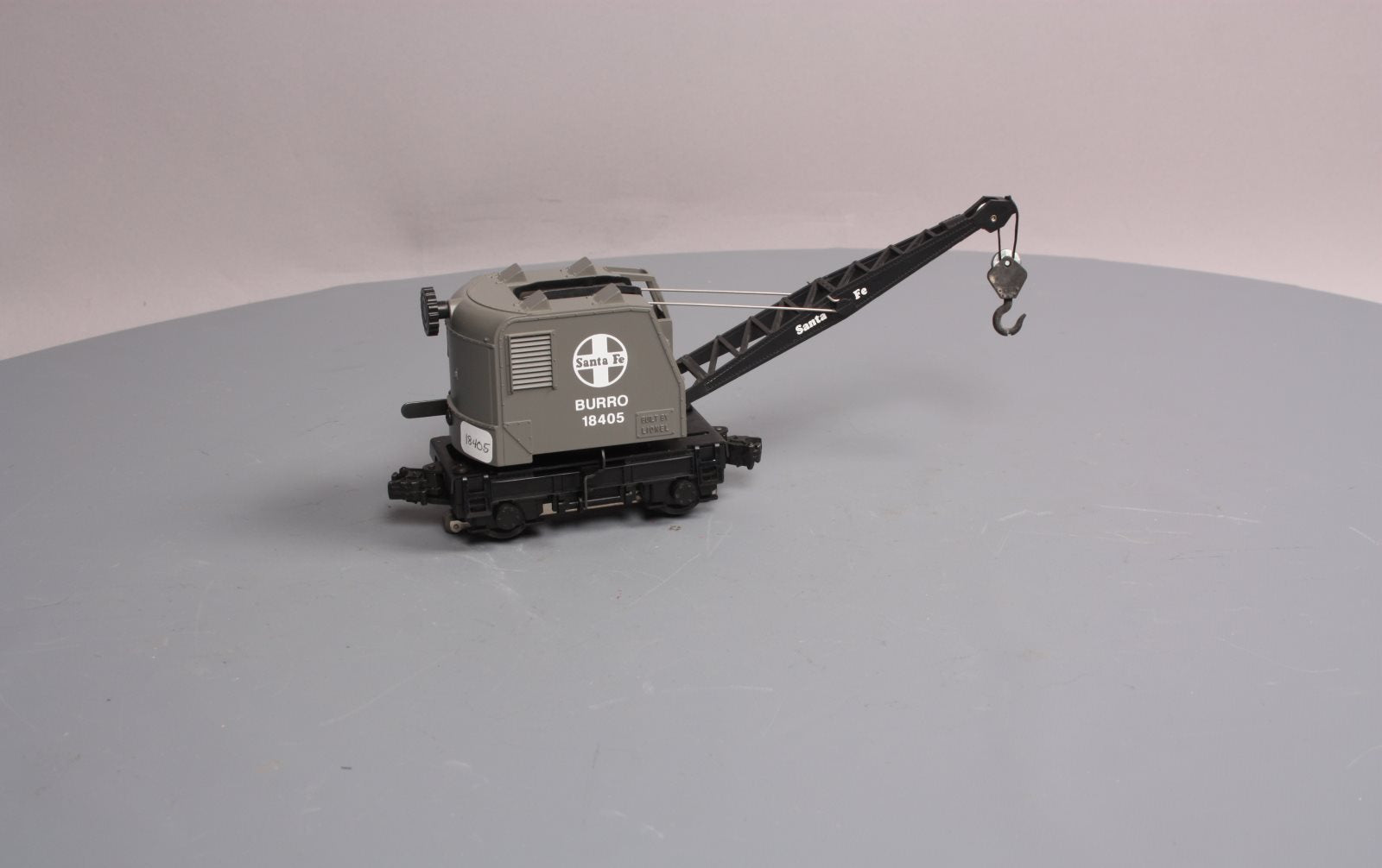 Lionel 6-18405 O Gauge Santa Fe Operating Burro Crane LN/Box