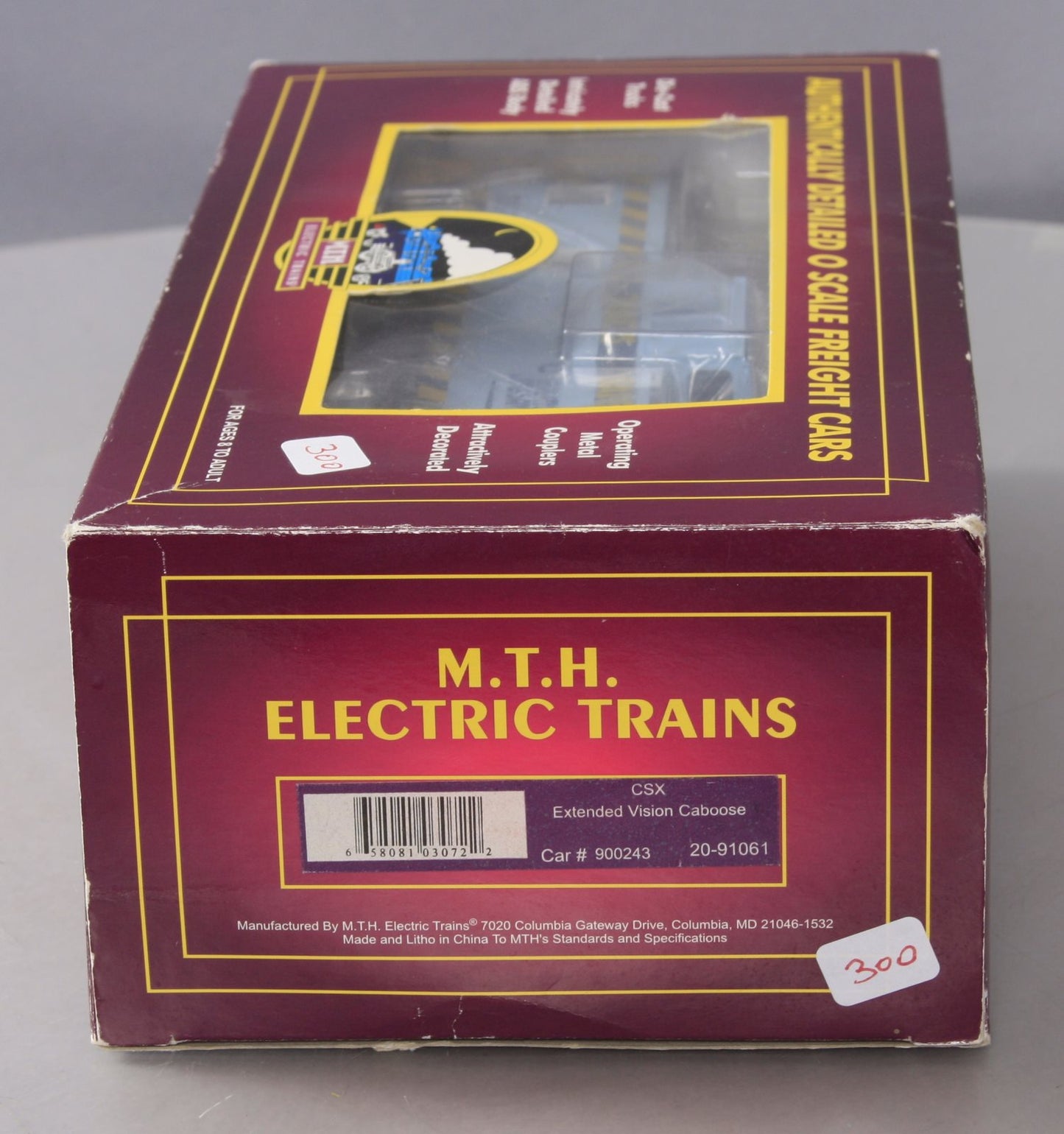 MTH 20-91061 CSX Extended Vision Illuminated Caboose #900243 LN/Box