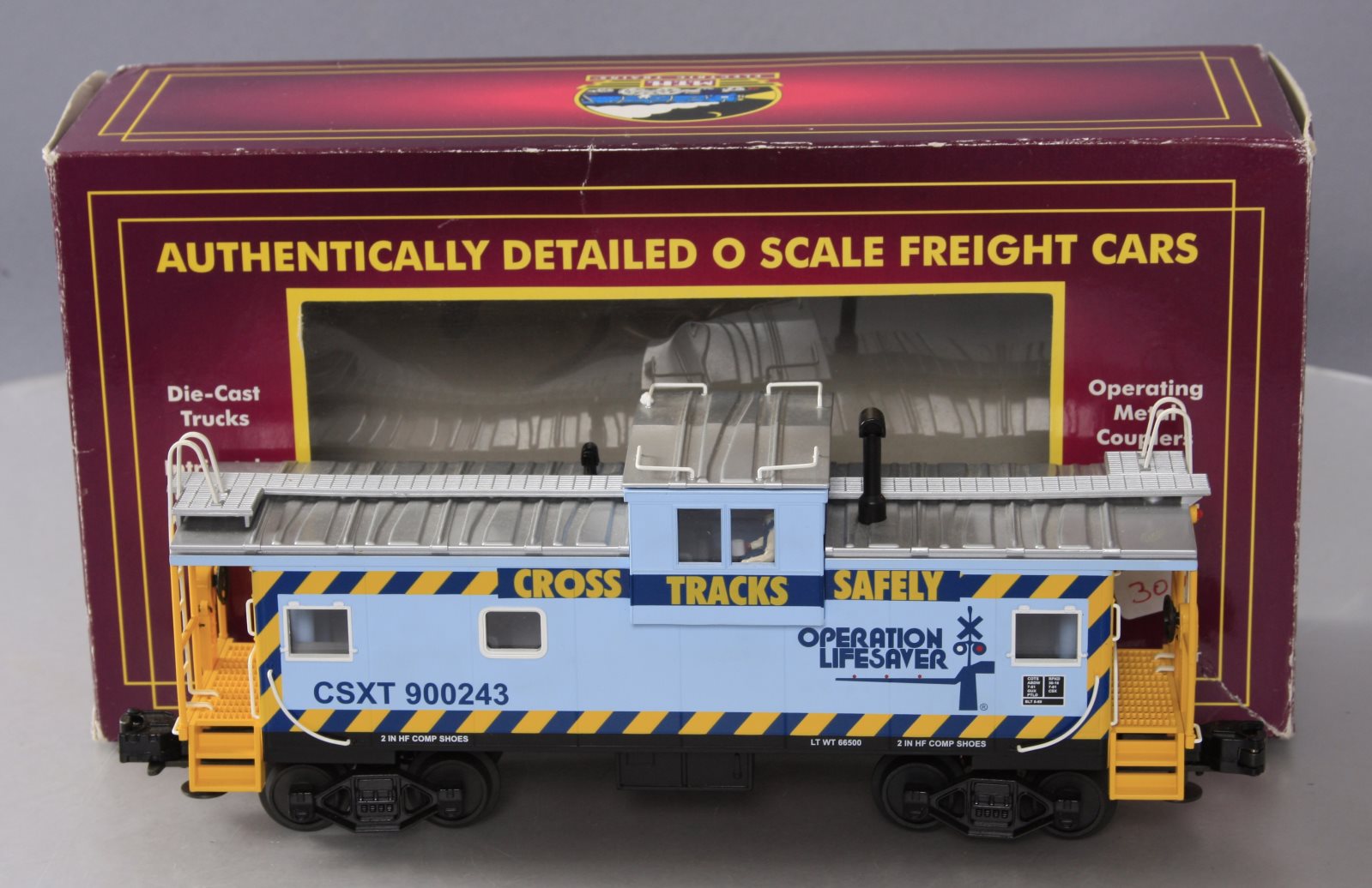 MTH 20-91061 CSX Extended Vision Illuminated Caboose #900243 LN/Box