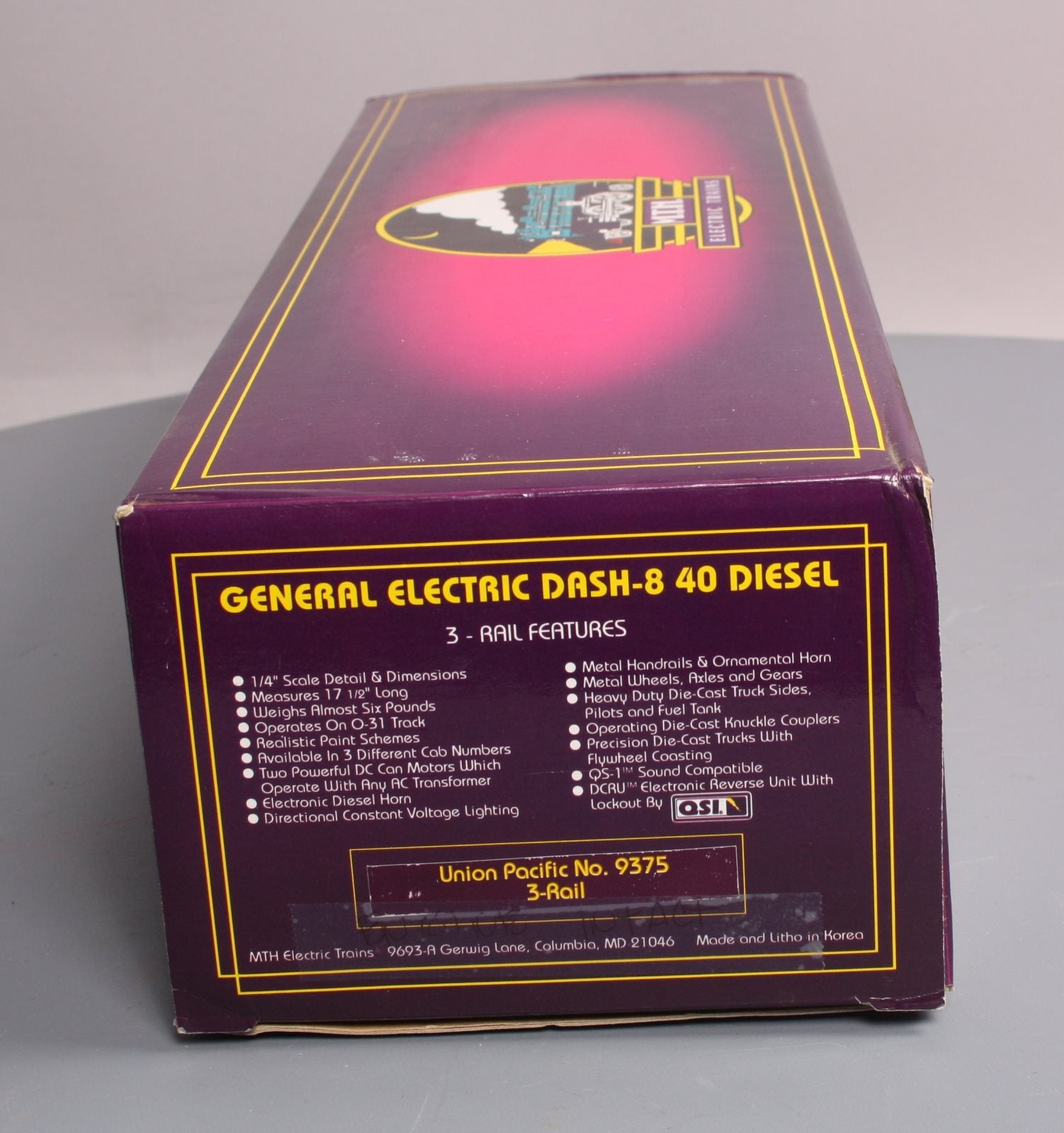 MTH 20-2001-0 Union Pacific Dash-8 Diesel Engine #9375