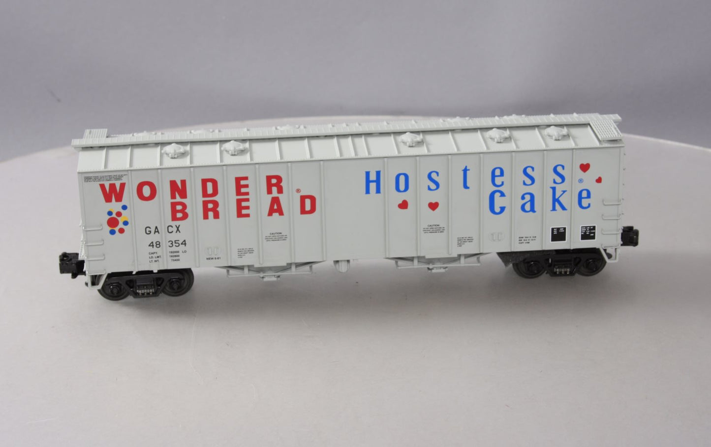 MTH 20-97426 O Gauge Wonder Bread Airslide Hopper Car #48354 NIB