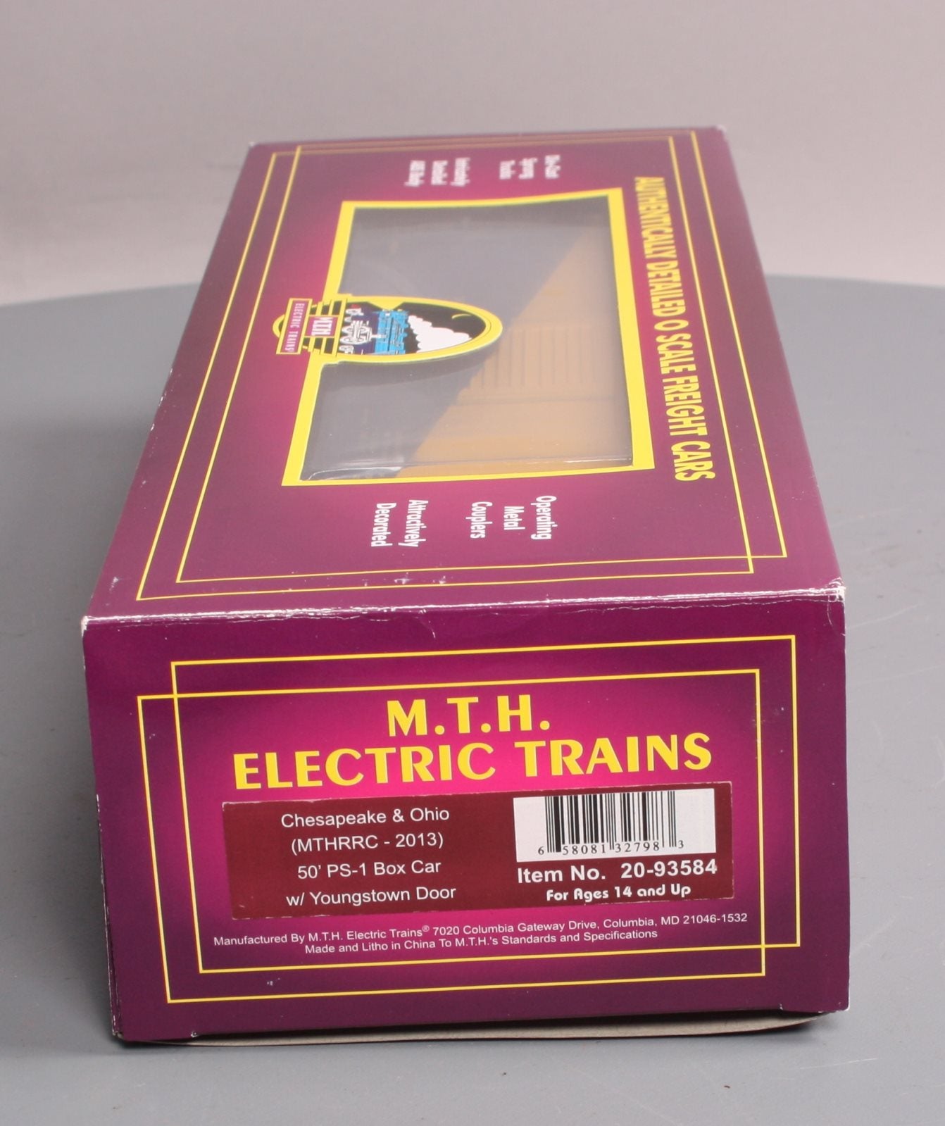 MTH 20-93584 O Chesapeake & Ohio 50' PS-1 Box Car w/Youngstown Door #21299 LN/Box