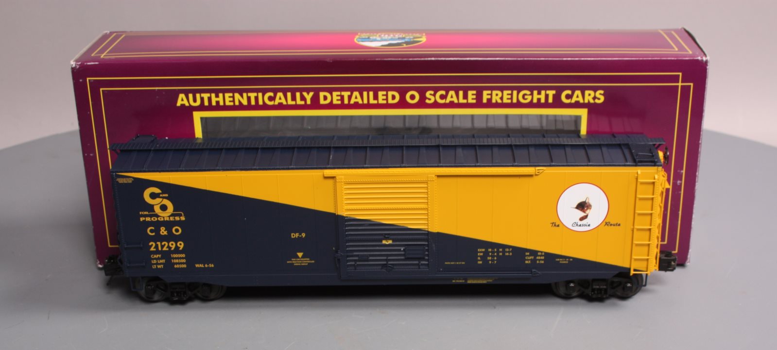 MTH 20-93584 O Chesapeake & Ohio 50' PS-1 Box Car w/Youngstown Door #21299 LN/Box