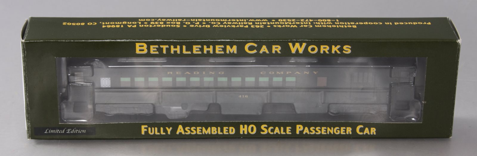 Bethlehem BCW5220-04 HO Scale Reading Combine #416 LN/Box