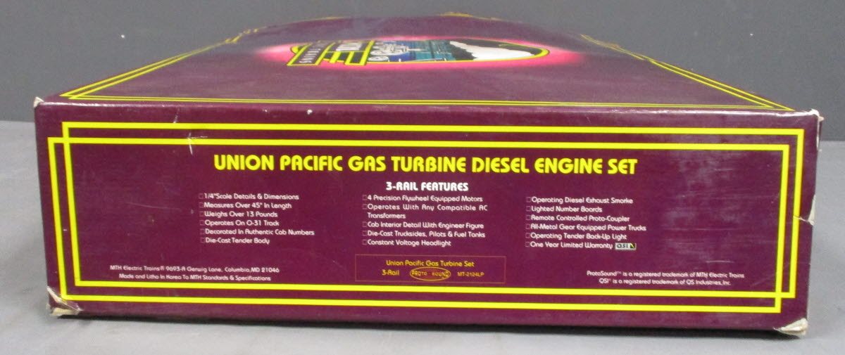 MTH 20-2124-1 O Union Pacific Gas Turbine Diesel Engine Set w/PS1 #5/5B NIB