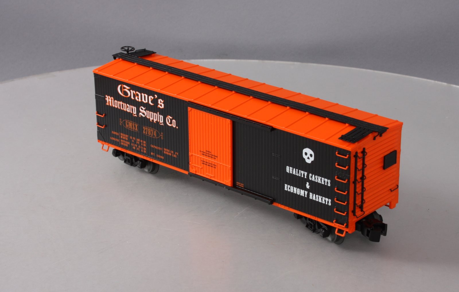 Lionel 6-27874 O Gauge Graves Mortuary Double-Sheathed Boxcar LN/Box