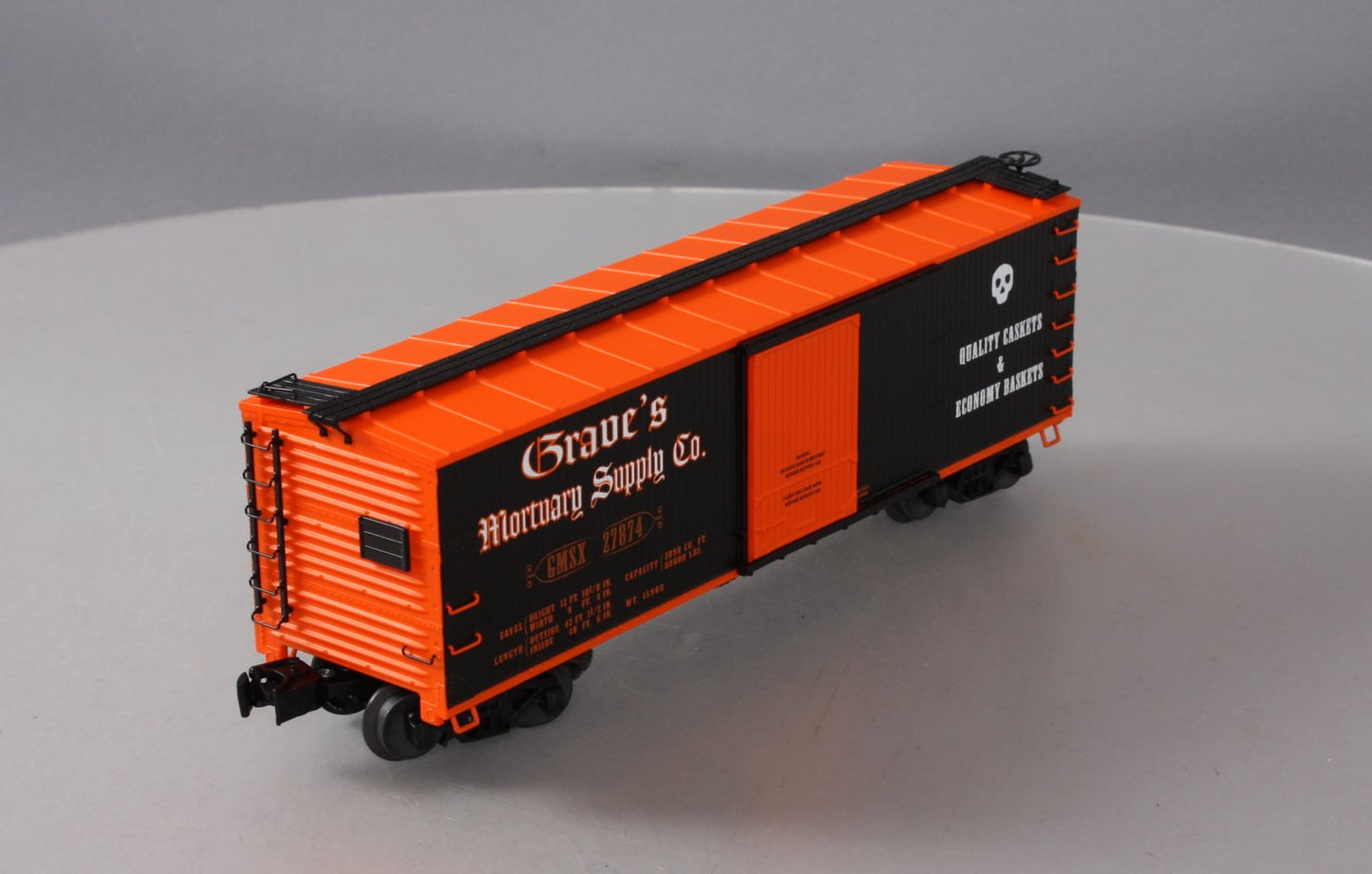 Lionel 6-27874 O Gauge Graves Mortuary Double-Sheathed Boxcar LN/Box