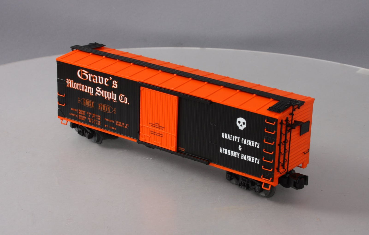 Lionel 6-27874 O Gauge Graves Mortuary Double-Sheathed Boxcar LN/Box