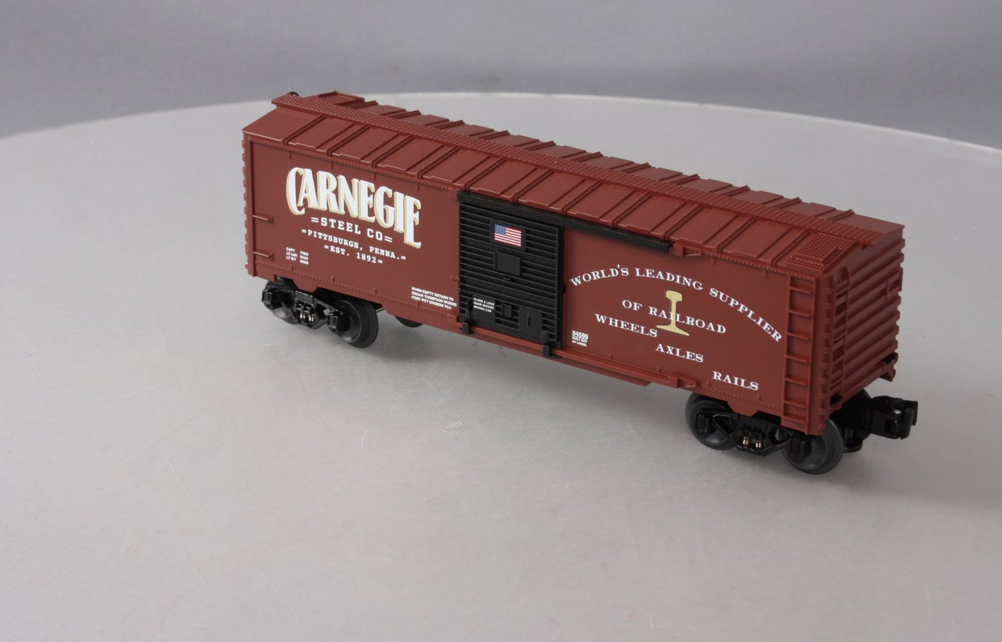 Lionel 6-84596 Carnegie Steel Box Car (Tuscan Red) LN/Box
