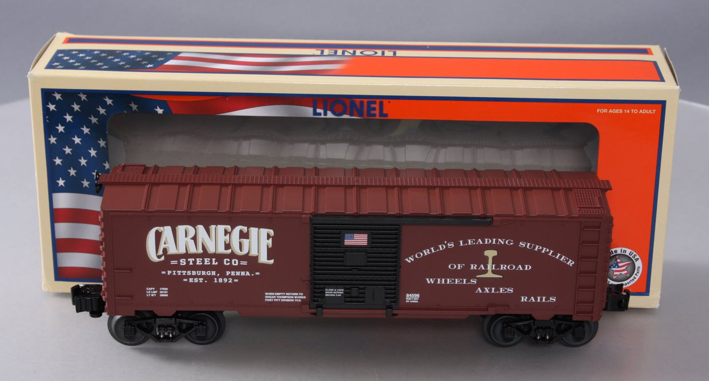 Lionel 6-84596 Carnegie Steel Box Car (Tuscan Red) LN/Box