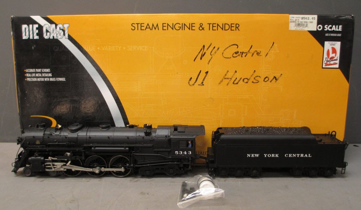 K-Line K3270-5343S O New York Central J1e Hudson Steam Locomotive & Tender #5343 LN/Box