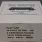 Tichy 6021 HO Scale AC&F Flatcar 40'' 50-Ton Undecorated Kit (Set of 6) NIB