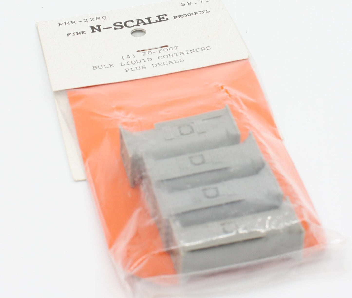 Fine N Scale Products FNR-2280 N 20' Bulk Liquid Containers W/Decals(Pack of 4)
