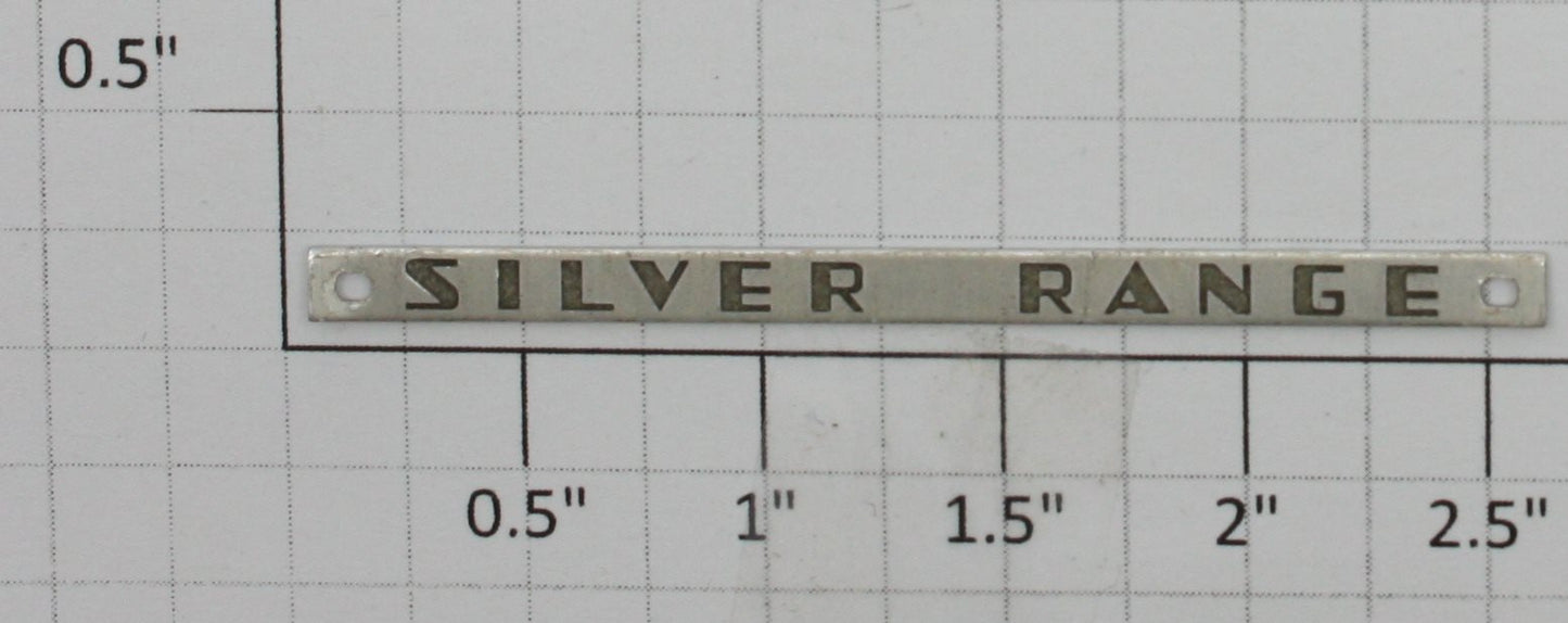 Lionel 2532-50 Silver Range Nameplate with Mounting Holes