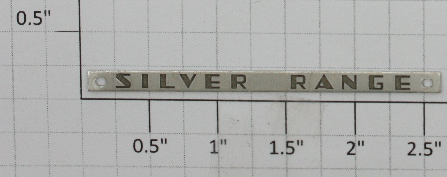 Lionel 2532-50 Silver Range Nameplate with Mounting Holes