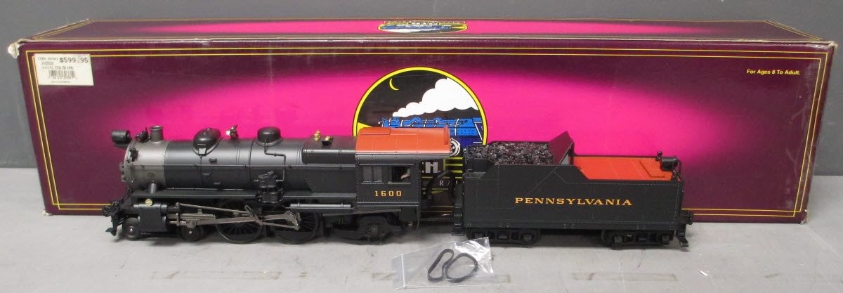 MTH 20-3038-1 O Pennsylvania 4-4-2 Atlantic Steam Locomotive & Tender #1600 w/PS LN/Box