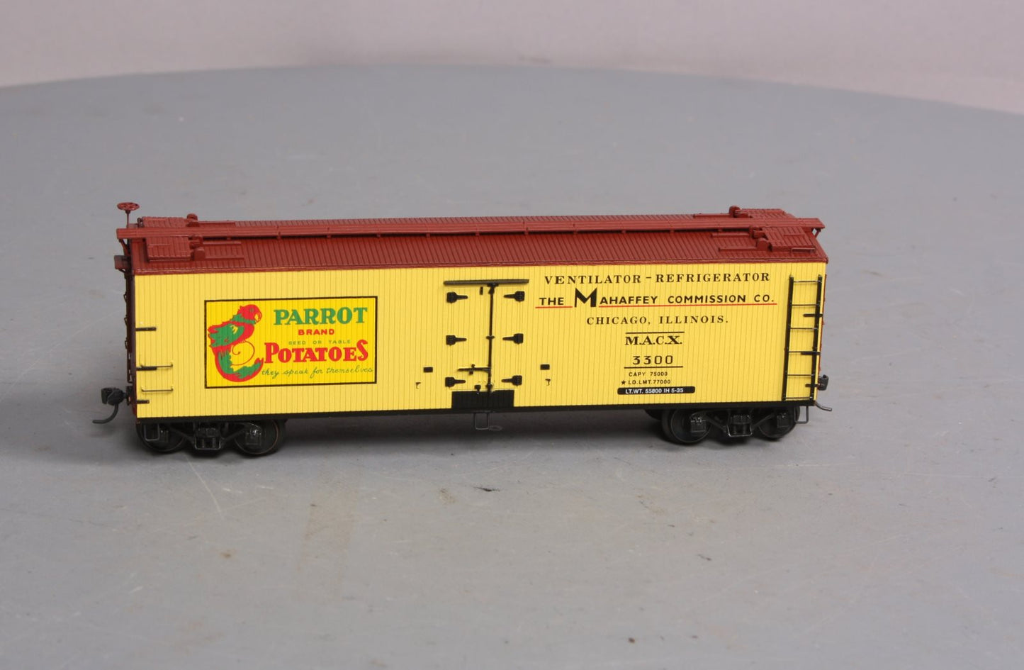 S-Helper 00518 S Scale Parrot Potatoes 40' Wooden Billboard Reefer #3300 LN/Box